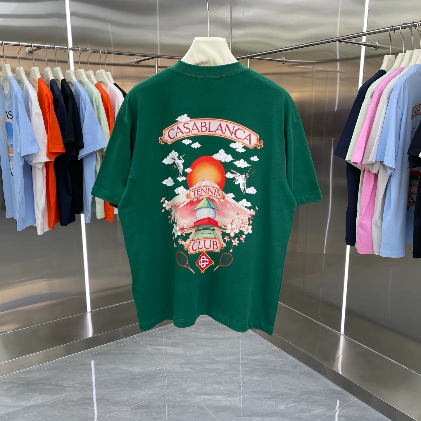 New Arrival Casablanca Classic Series T ～ ， ， 。 ， Classic ， In Stock ！ ：White Black Green Gray Light Green Blue Royal Blue Orange（8 ） Size：S M L XL XXL